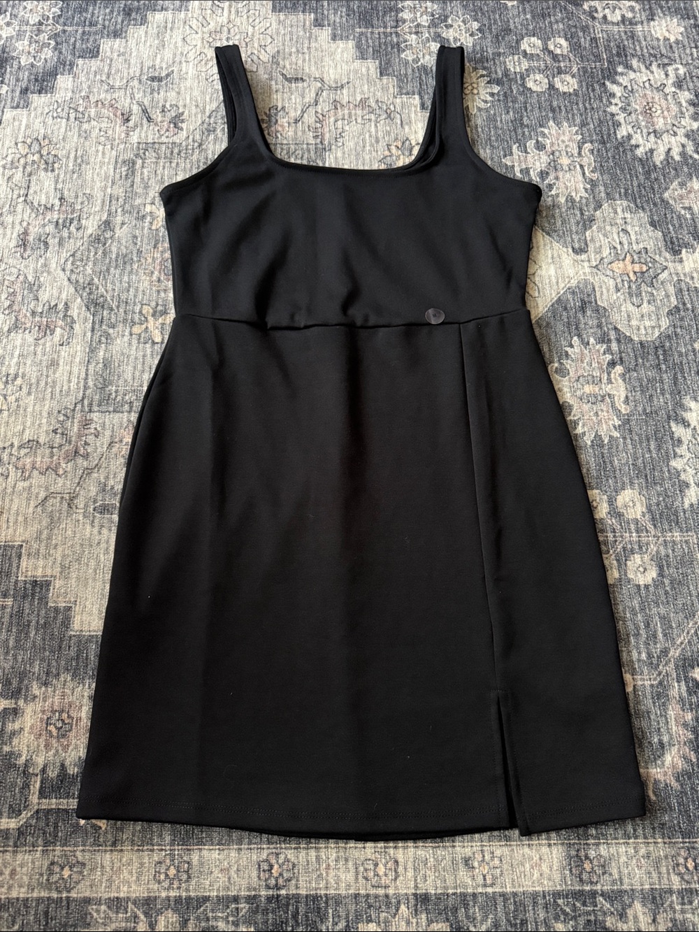Aeropostale Black Sleeveless Tank Dress with Side Slit